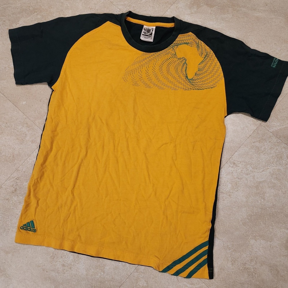 VTG Adidas South Africa 2010 Fifa World Cup Mens M Medium T Shirt Jersey Soccer